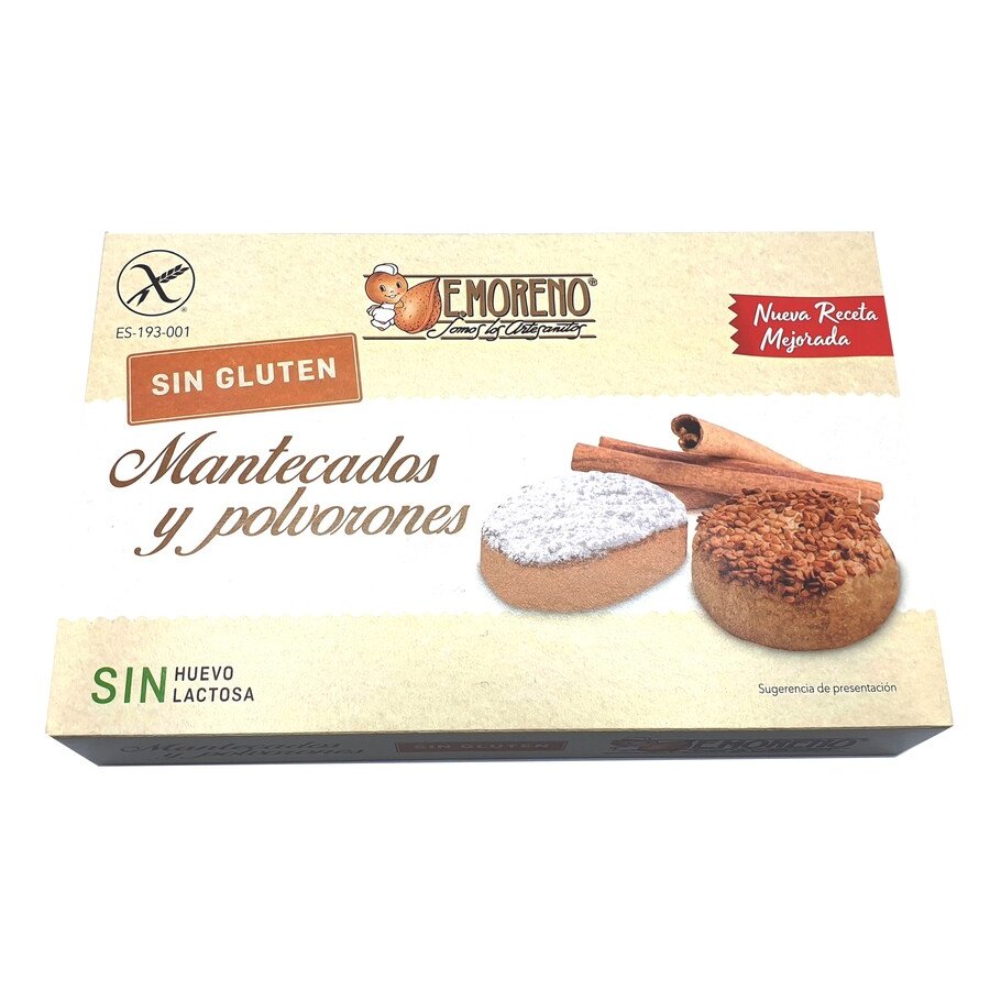 Mantecados y polvorones E.MORENO sin gluten 400 g