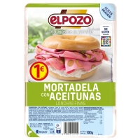 Mortadela con aceitunas ELPOZO lonchas 100 g