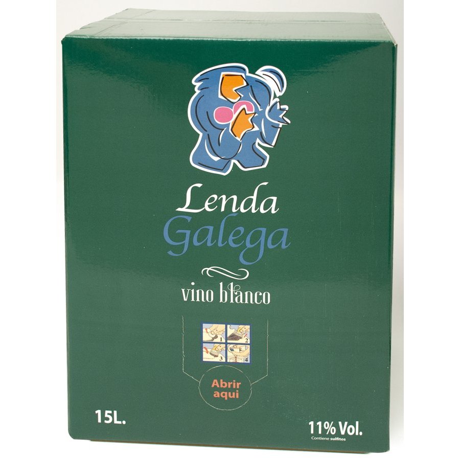 Vino blanco de mesa LENDA GALEGA bag in box 15 l