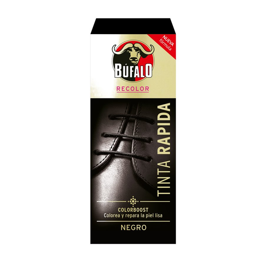 Tinta negra para calzado BUFALO frasco 25 ml