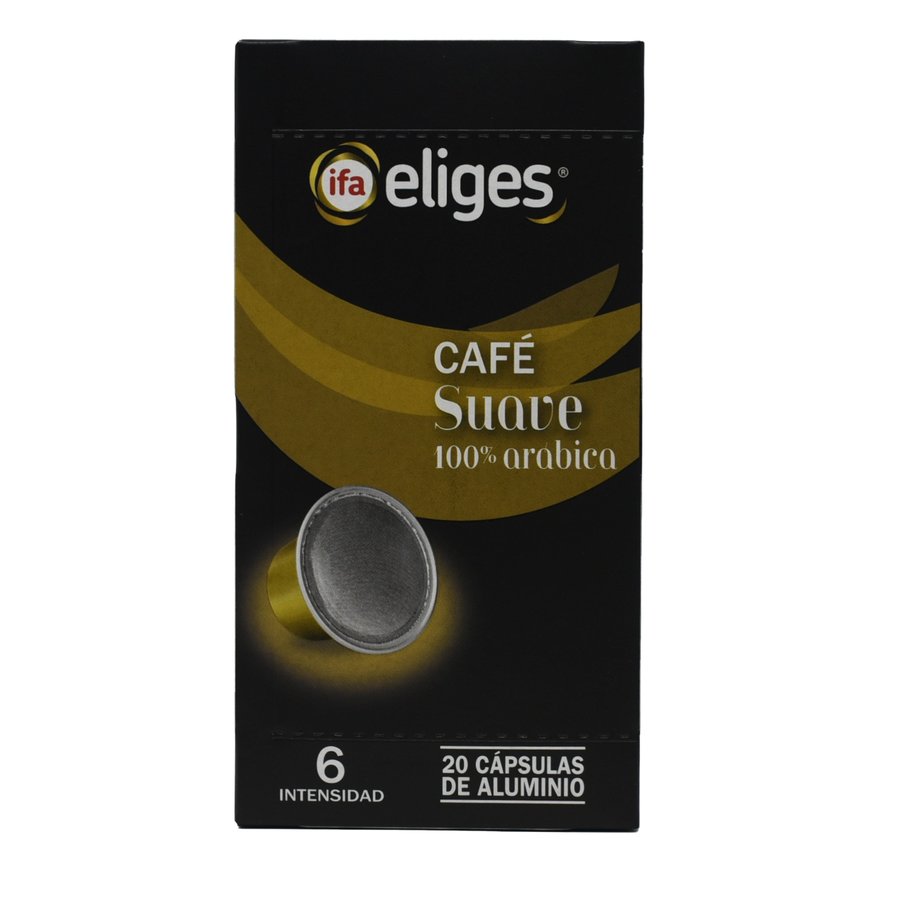Café cápsulas IFA ELIGES Suave 100% Arábica (intensidad 6) 20 unidades