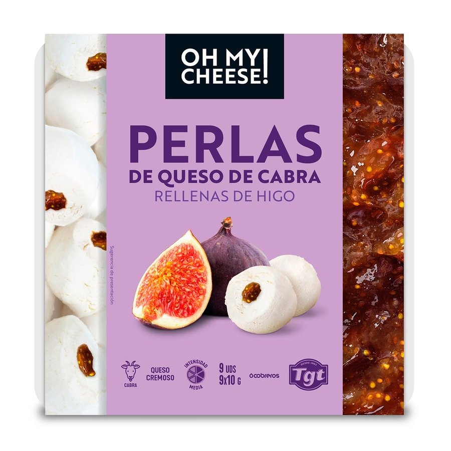 Perlas de queso de cabra rellenas de higo OH MY CHEESE 90 g
