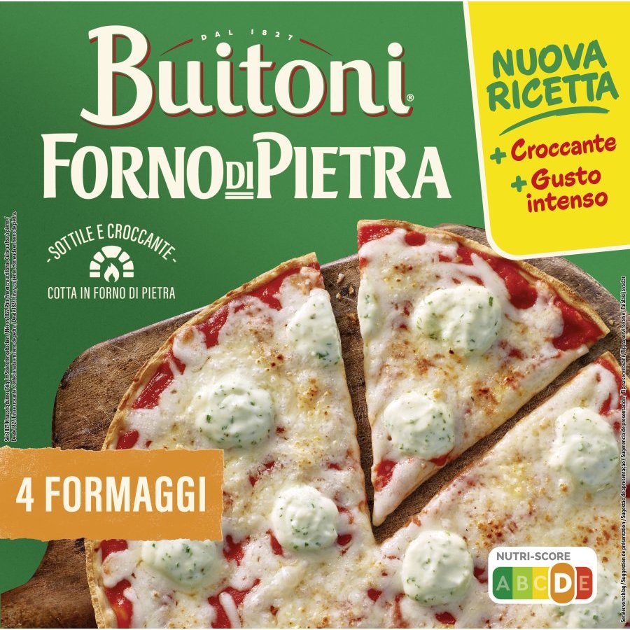 Pizza congelada BUITONI Forno di Pietra 4 Formaggi 350 g