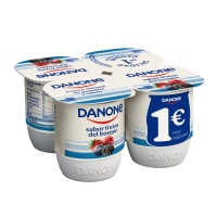 Yogur DANONE sabor frutos del bosque 4X120 g