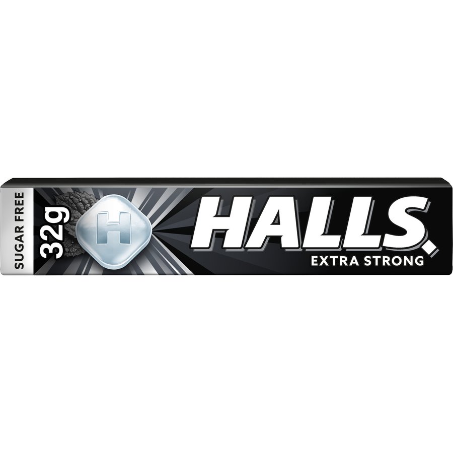 Caramelos HALLS extrafuerte sin azúcar unitario 32 g