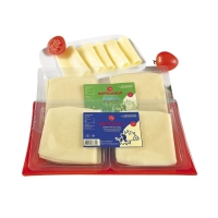 Queso barra MONTECASTILLO semigraso bajo en sal lonchas pack 2x100 g