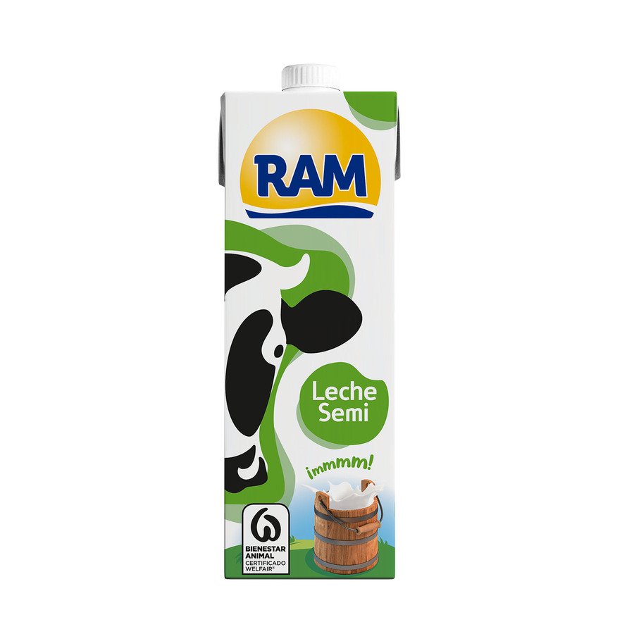 Leche semidesnatada RAM brik 1 l