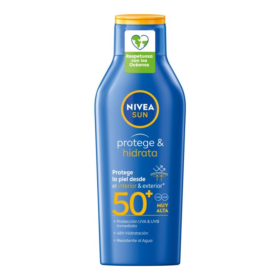 Protector solar NIVEA FP50+ Protege e Hidrata leche 400 ml