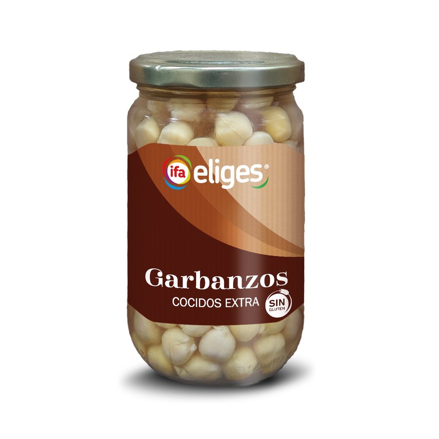 Garbanzos cocidos IFA ELIGES frasco 210 g pne.