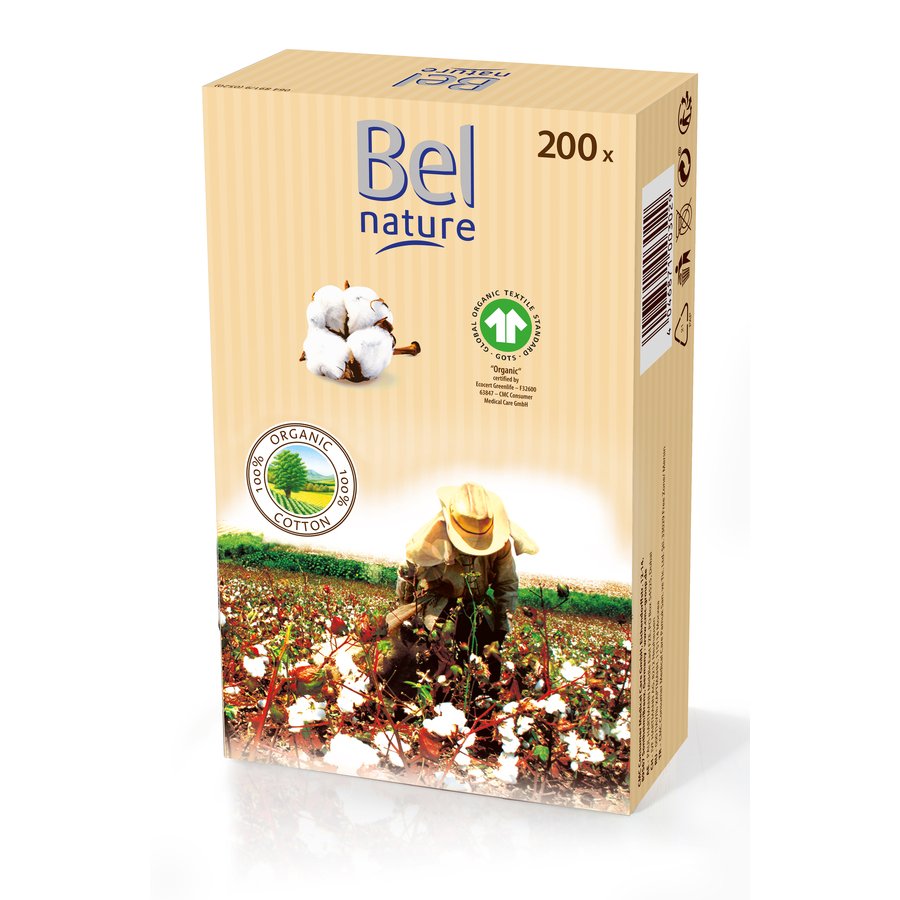 Bastoncillos 100% algodón BEL NATURE 200 unidades