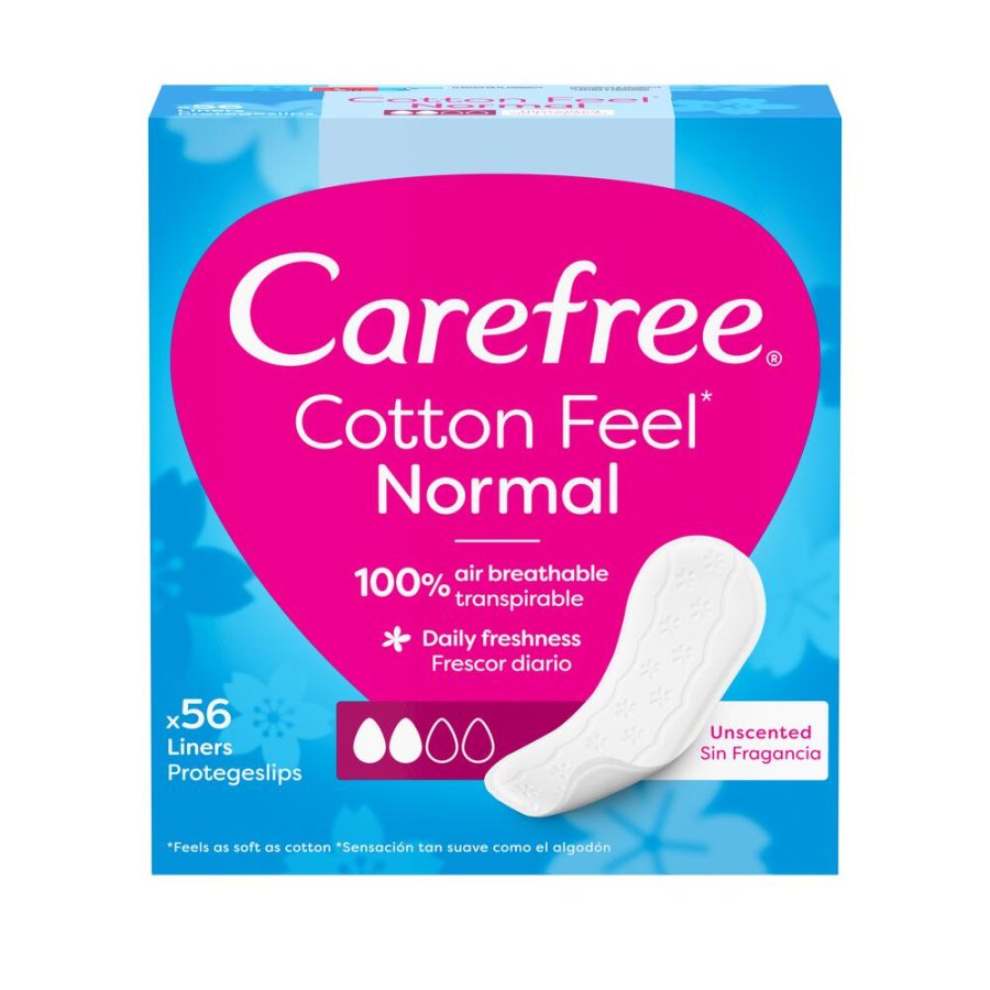 Protegeslip CAREFREE normal sin fragancia 56 unidades