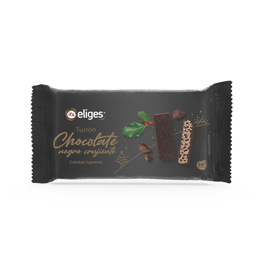 Turrón chocolate negro crujiente IFA ELIGES 250 g