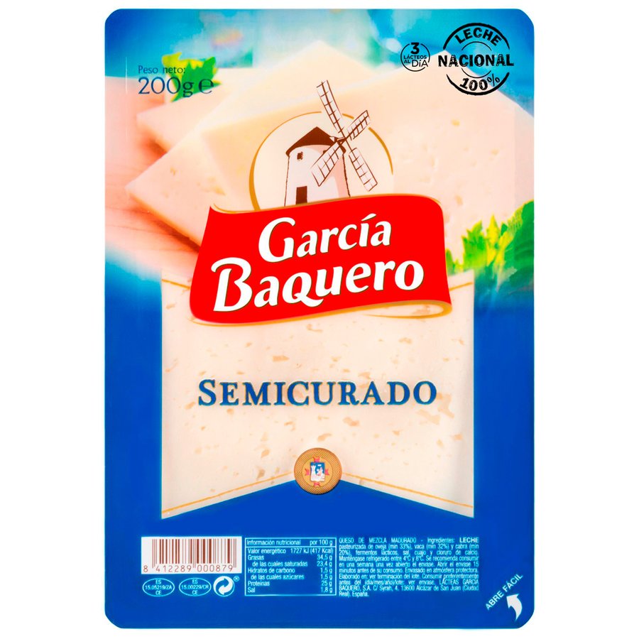 Queso semicurado GARCIA BAQUERO lonchas 200 g