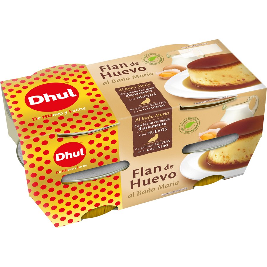 Flan de huevo DHUL pack 4x110 g