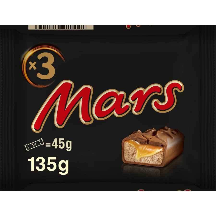 Chocolatina caramelo MARS pack 3x45 g