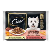 Alimento can CESAR selección en salsa pack 4x100 g