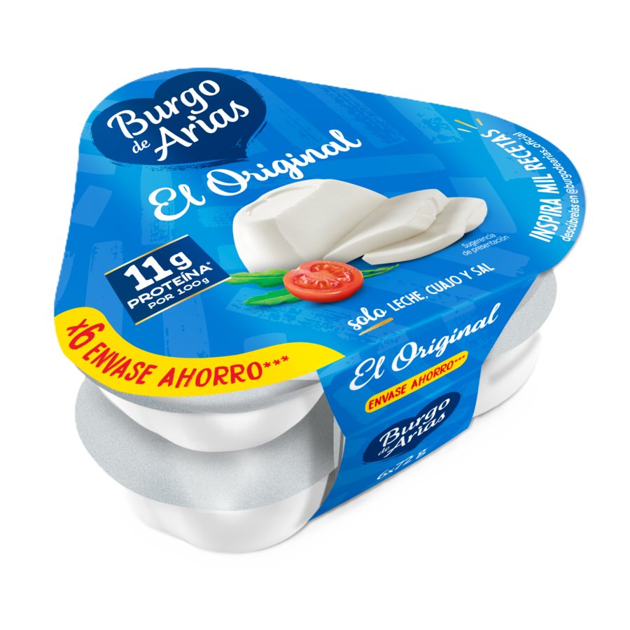 Queso BURGO DE ARIAS mini natural pack 6x72 g