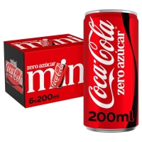 Refresco COCA-COLA Zero lata 6x20 cl