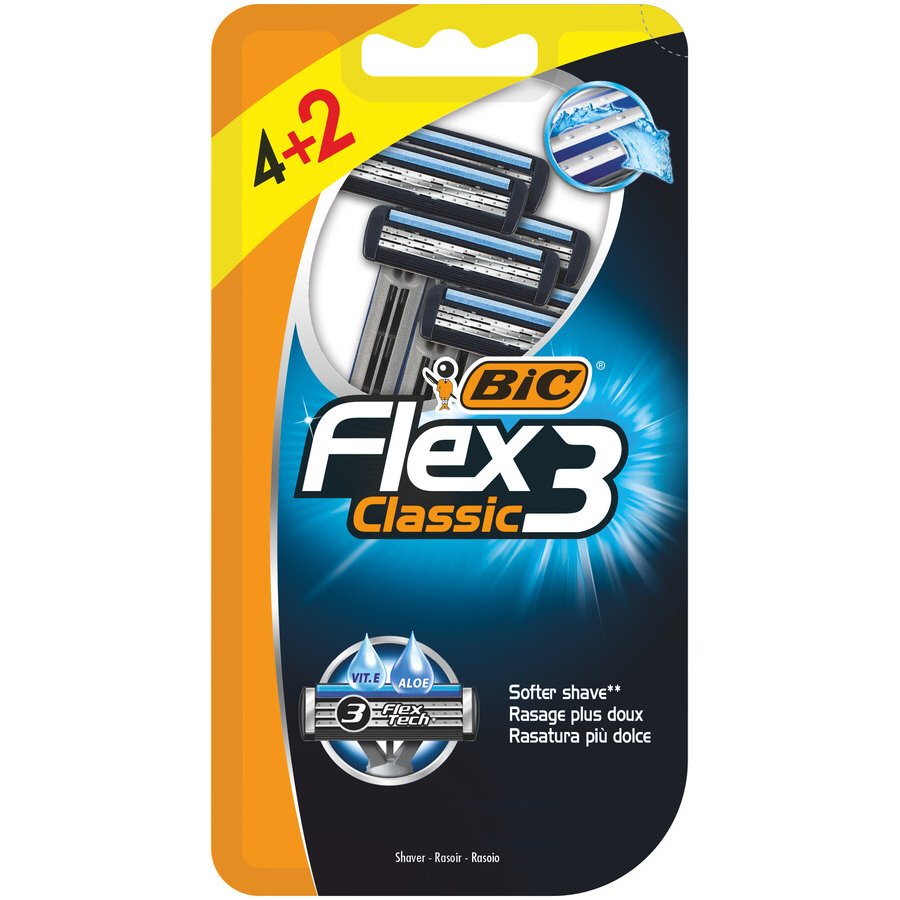 Maquinilla de afeitar BIC Flex classic 3 paquete 4 unidades + 2