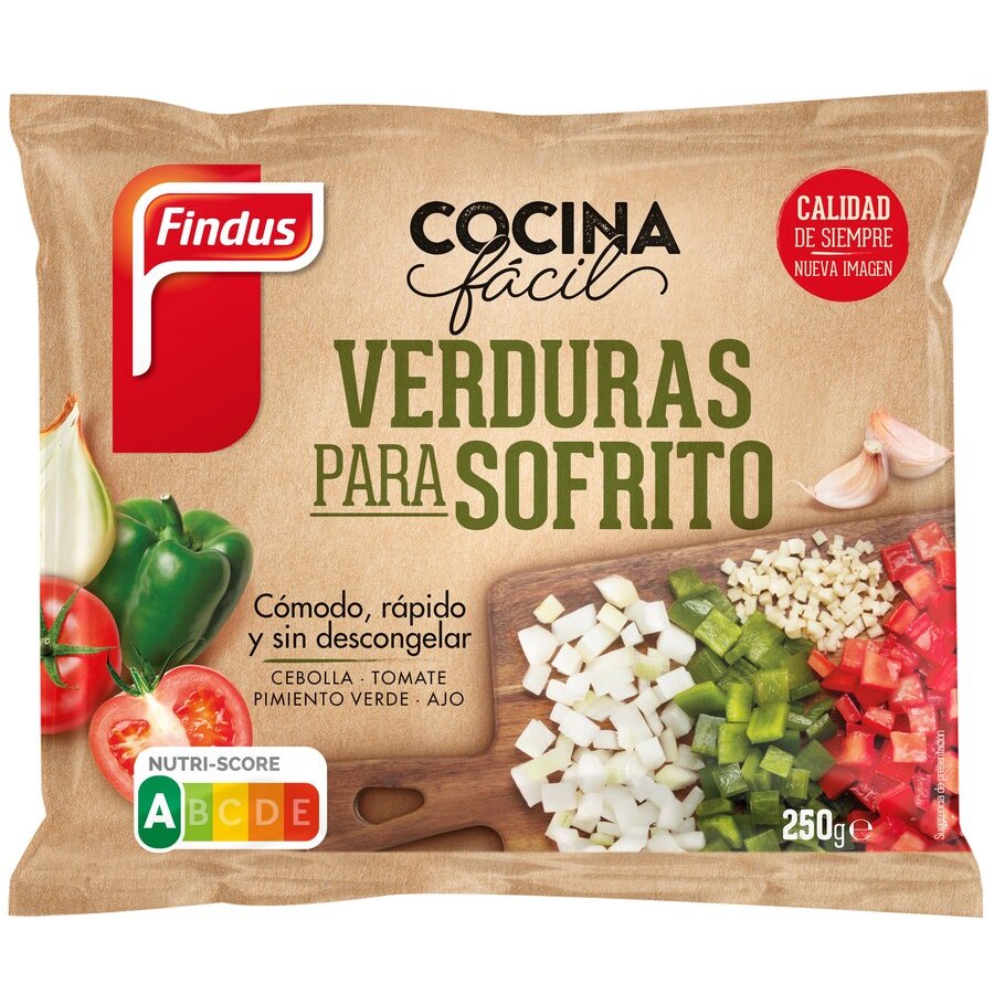 Imagen de Verduras para sofrito congeladas FINDUS 250 g