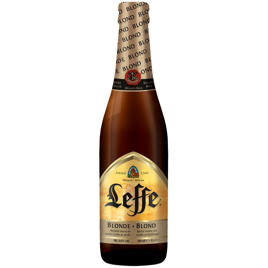 Cerveza belga LEFFE rubia 6,6º botellín 33 cl