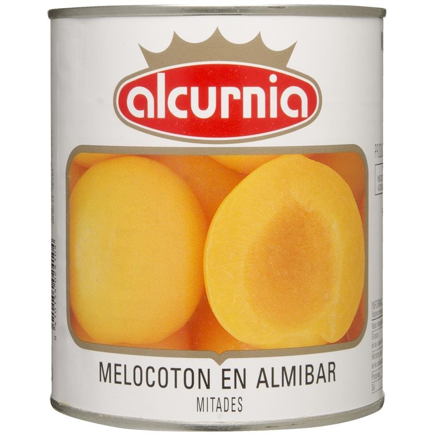 Melocotón en almíbar ALCURNIA bote 480 g pne.