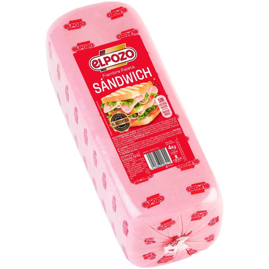 Fiambre paleta sándwich ELPOZO 11x11 sin gluten kilo