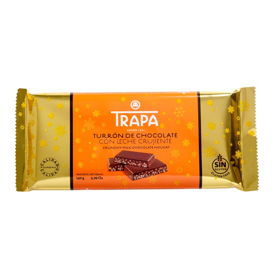 Turrón choco crujiente TRAPA 140 g