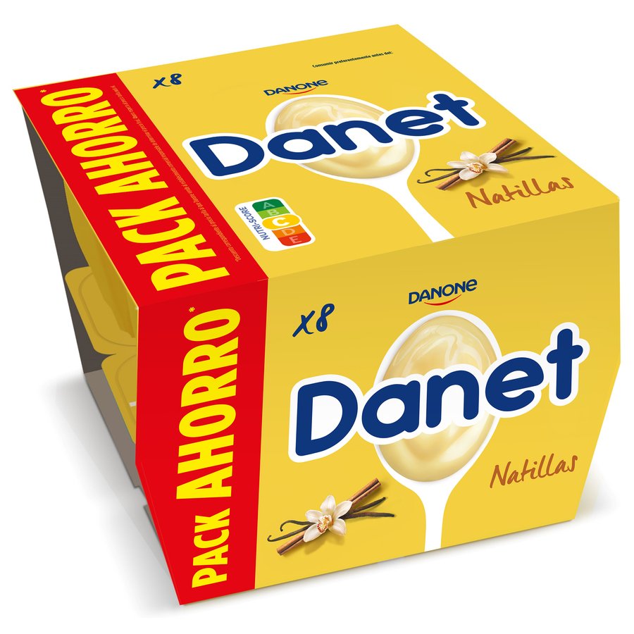 Imagen de Natillas DANET DANONE vainilla pack 8X120 g