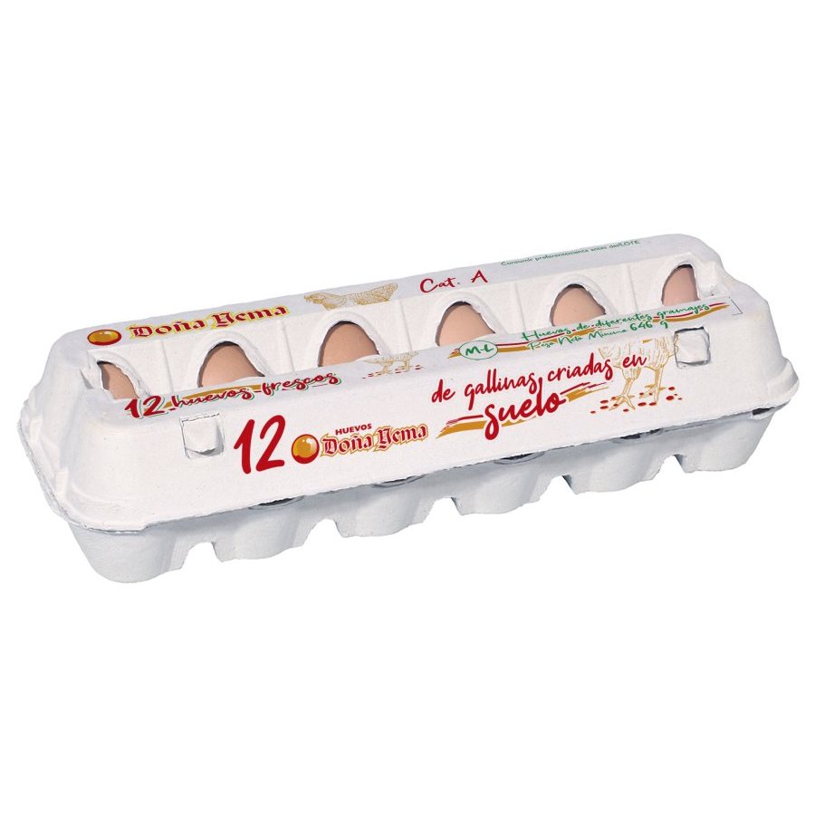 Huevos suelo DOÑA YEMA M/L 12 unidades (LIBRES DE JAULA)