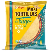 Maxi tortillas de trigo para fajitas IFA ELIGES 6 unidades 370 g