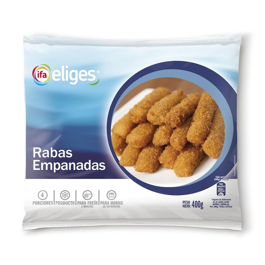 Rabas empanadas congeladas IFA ELIGES 400 g