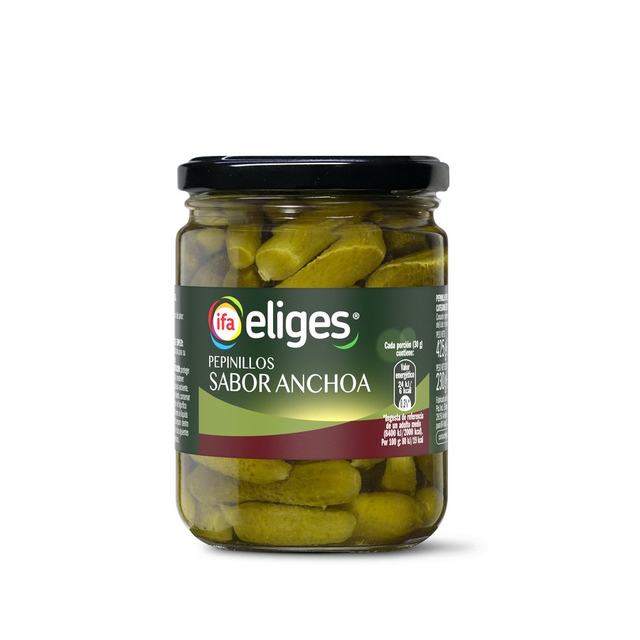 Pepinillos IFA ELIGES sabor anchoa frasco 230 g pne