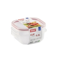 Contedor alimenticio TATAY cadrado clip safe 0,3 l