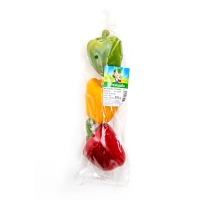 Pimiento tricolor calibre 70/100mm  (3 piezas) bolsa 500 g