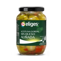 Oliva gordal IFA SABE sen carabuña aliñada frasco 400 g pne