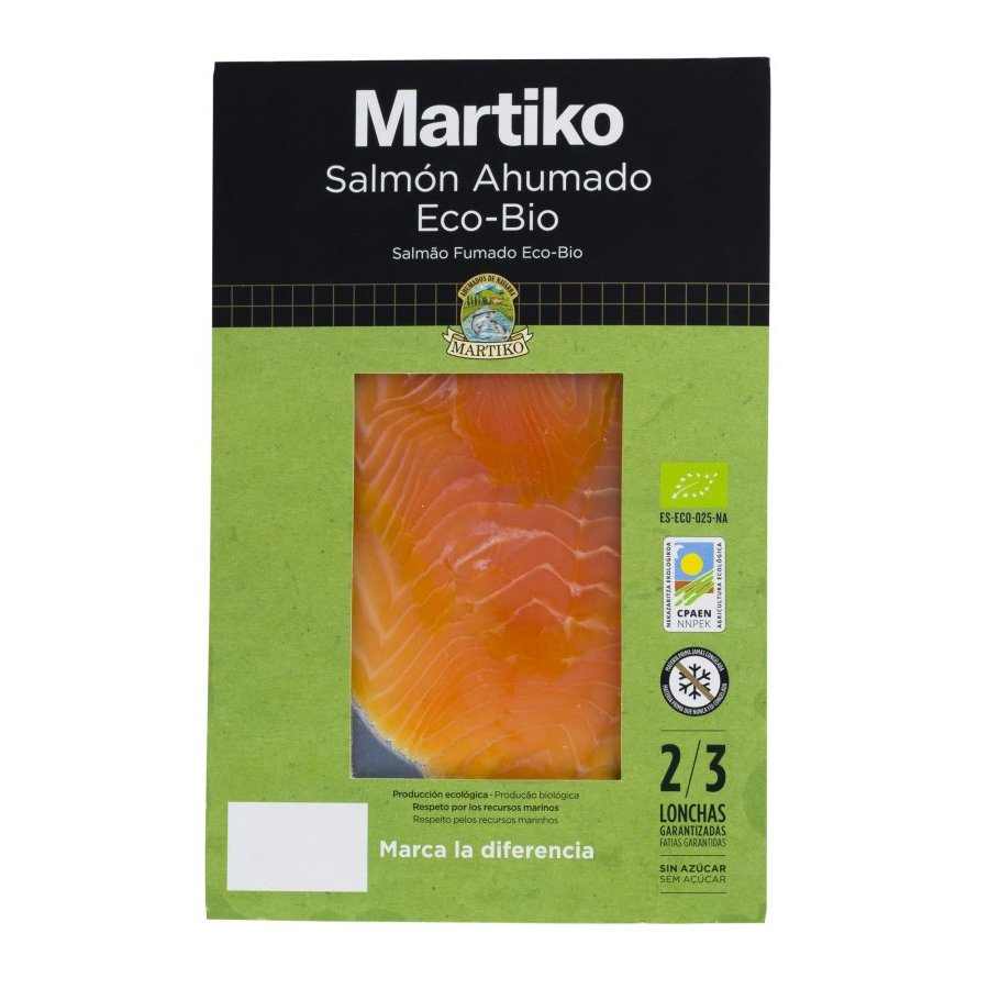 Salmón ahumado MARTIKO ecológico bio sobre 80 g