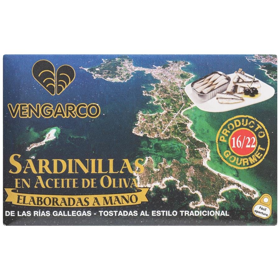 Sardinillas en aceite de oliva 16/22 VENGARCO 118 g pn.
