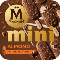 Helado bombón mini MAGNUM almendras 6 unidades 266 g