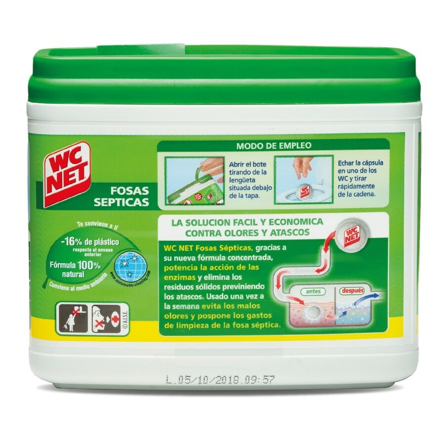 Limpiador fosas sépticas WC NET 20 cápsulas 360 g