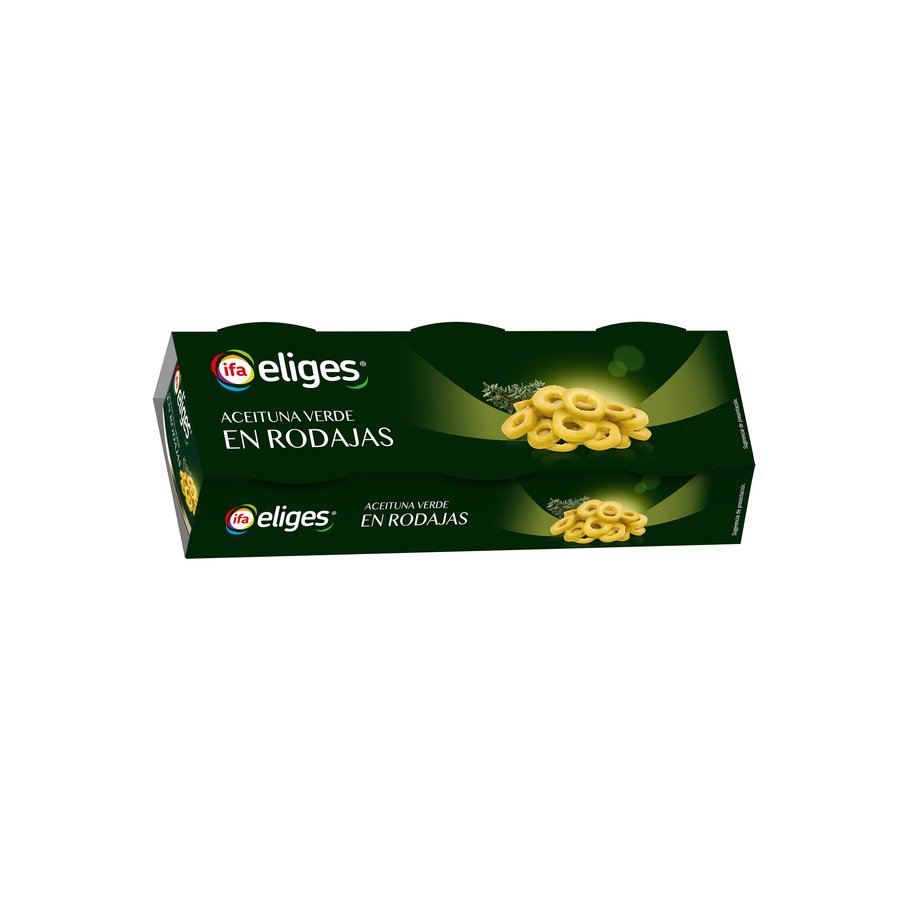 Aceituna verde IFA ELIGES en rodajas 3X50 g pne