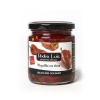 Pimiento piquillo Lodosa tiras PEDRO LUIS frasco 205 g pne.