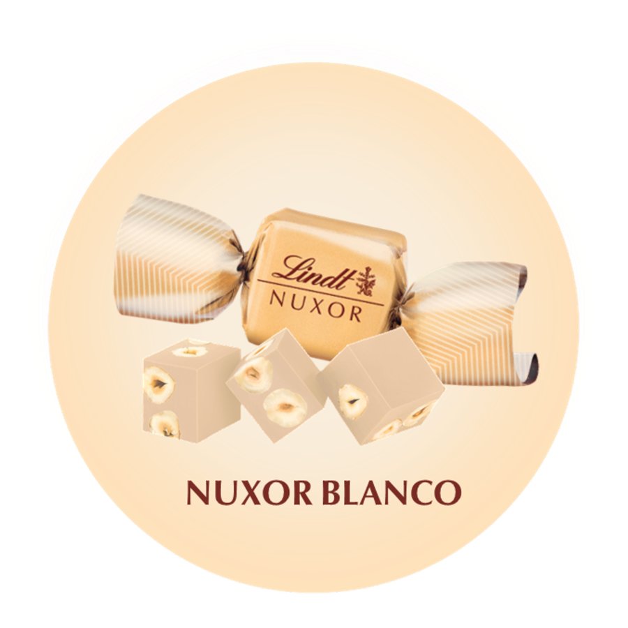Bombones LINDT Nuxor chocolate blanco kilo