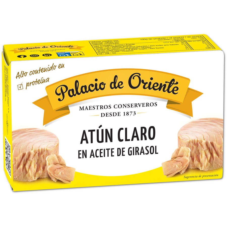 Atún claro aceite vegetal  PALACIO DE ORIENTE ol-240 200 g pn.