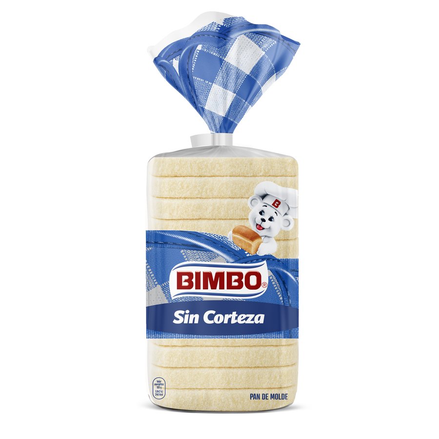Pan de molde BIMBO blanco sin corteza 450 g