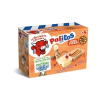 Queixo fundido e pauciños LA VACA QUE RIE sabor pizza 4x35 g
