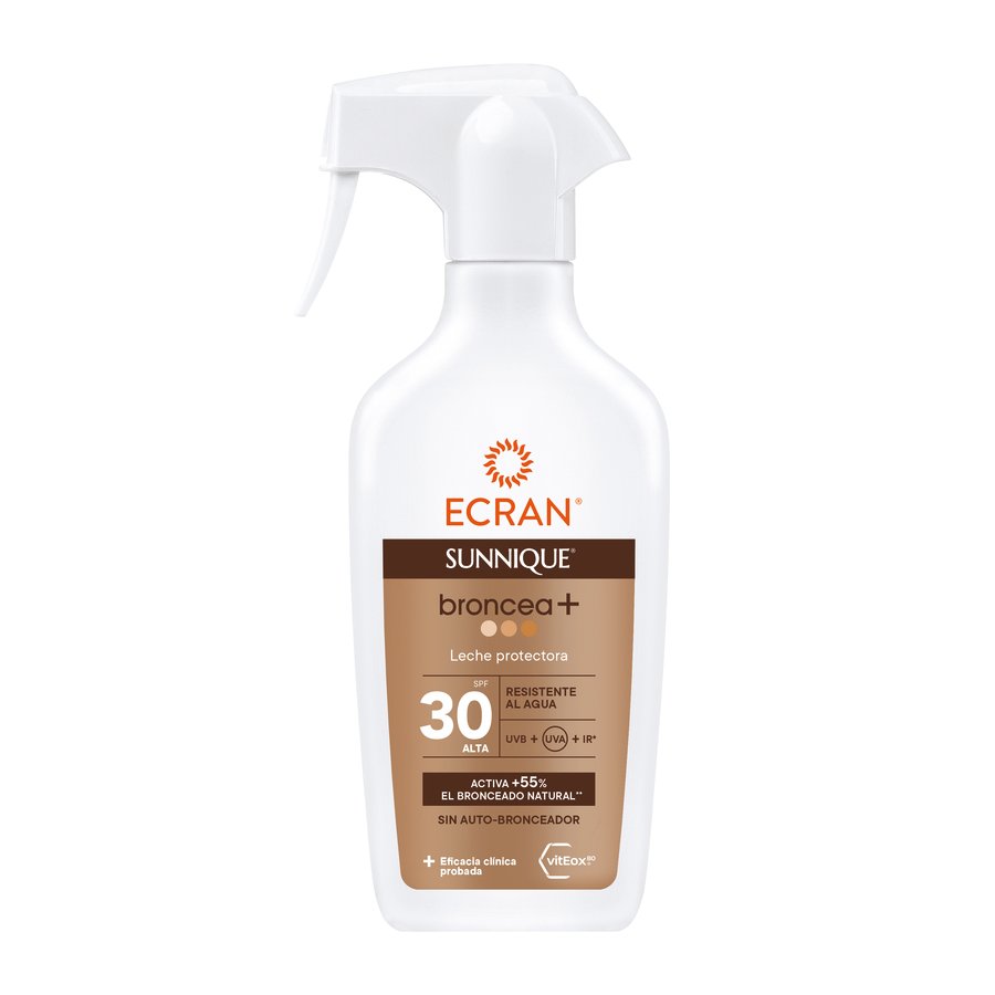Protector solar ECRAN Sunnique Broncea+ spf30 pistola 270 ml