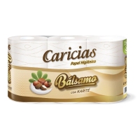 Papel higiénico CARICIAS bálsamo 6 rollos