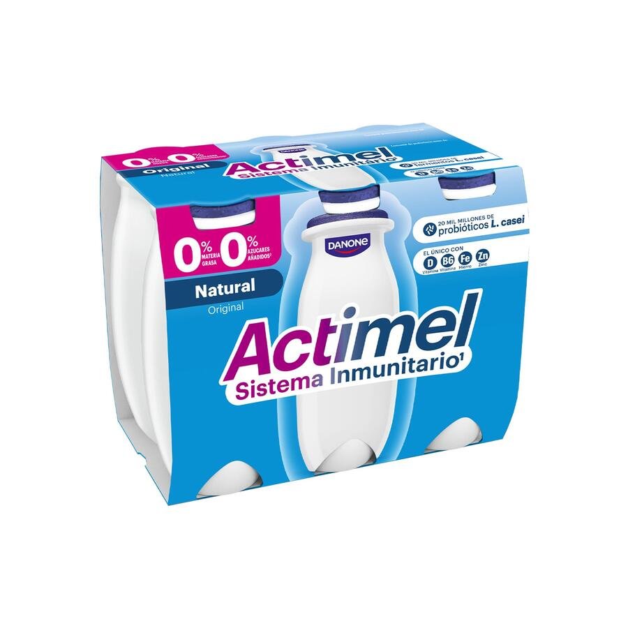 ACTIMEL DANONE líquido natural 0% 6 x 100 g