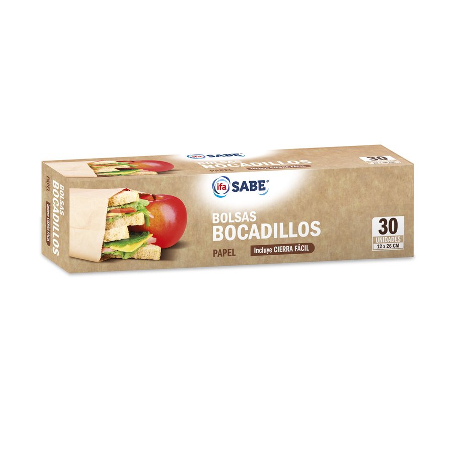 Bolsa bocadillo IFA SABE papel 30 unidades